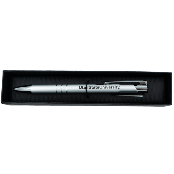 utah state university silver click pen
